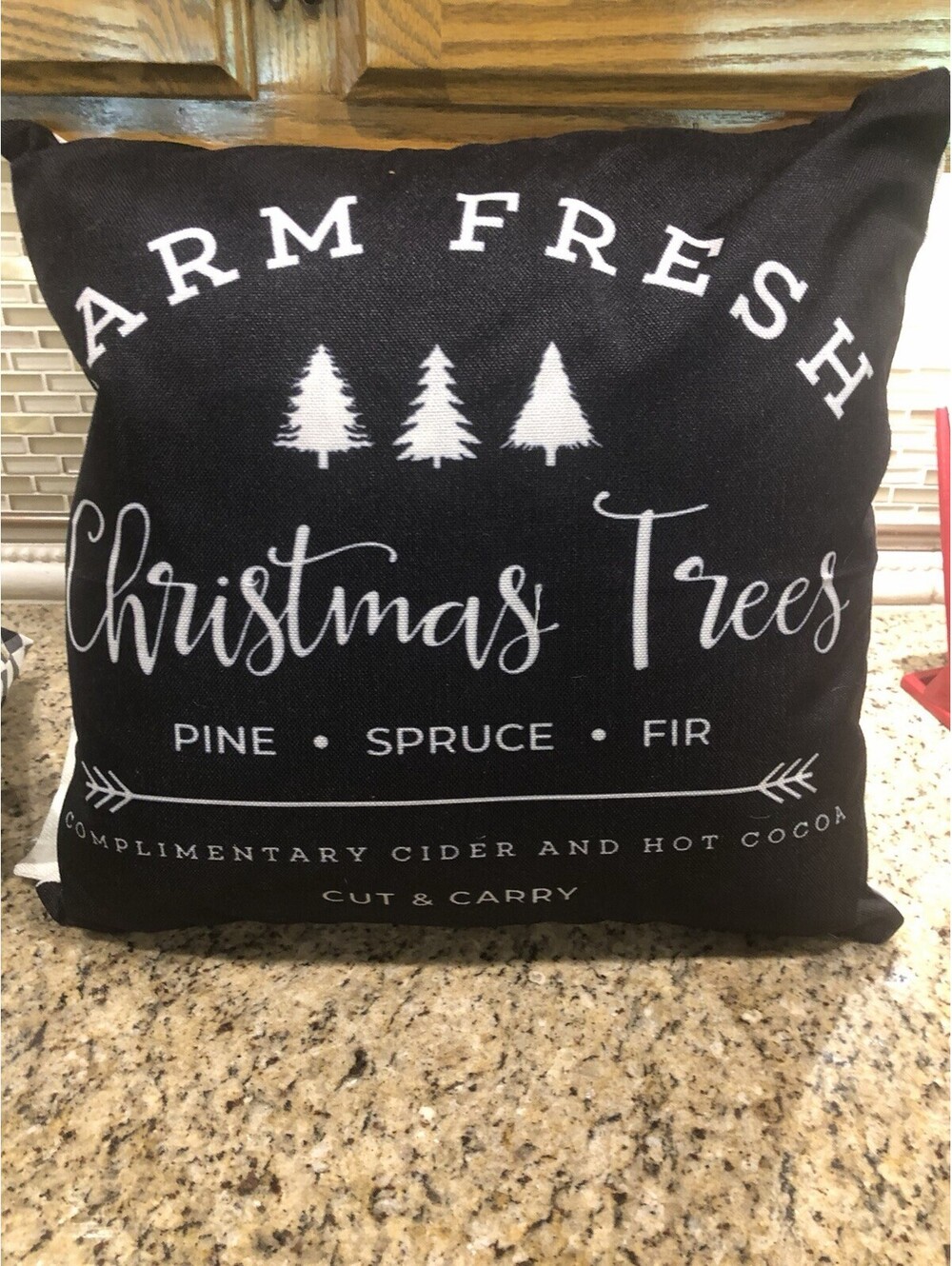 Black And White Christmas Pillow